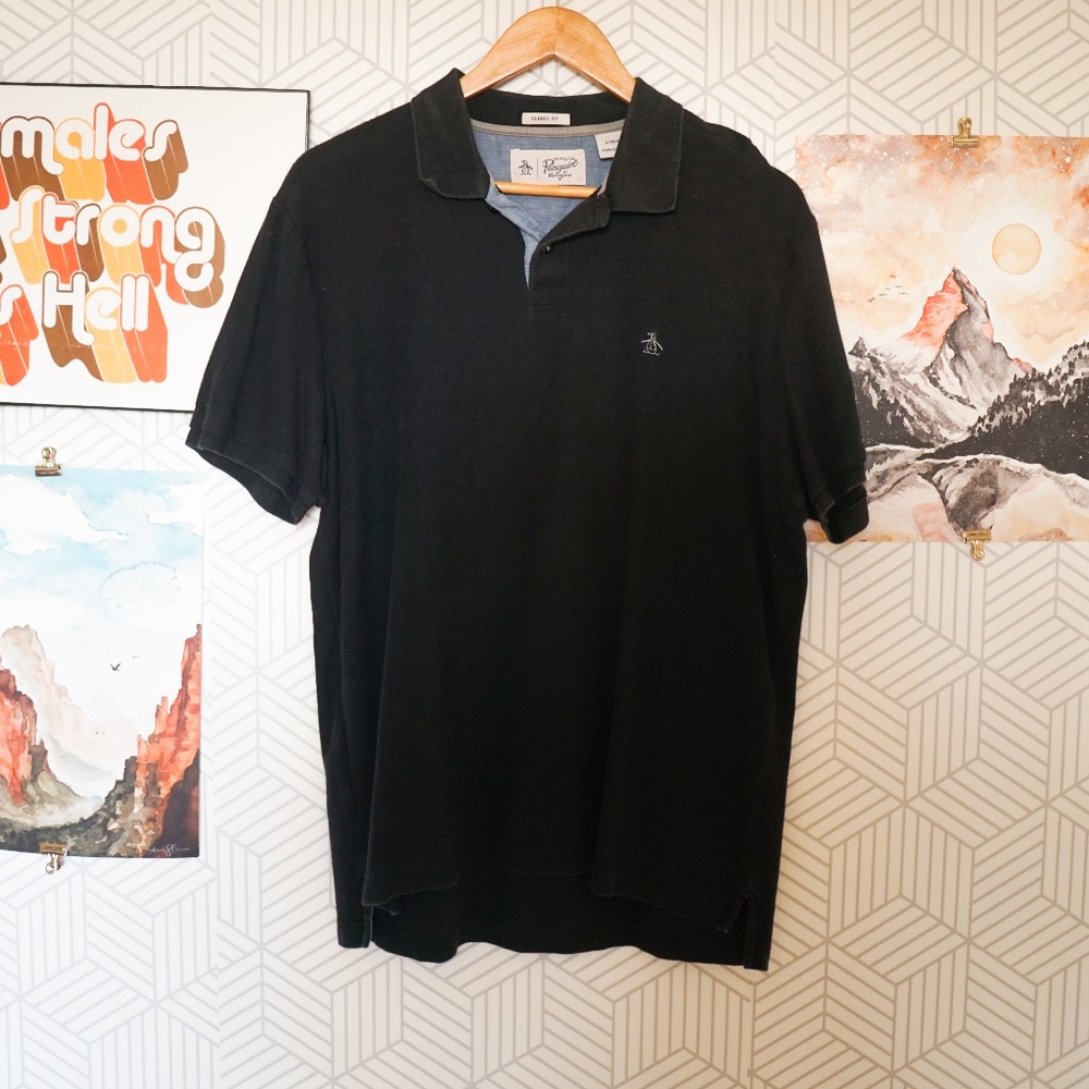 Original Penguin Black Polo Shirt